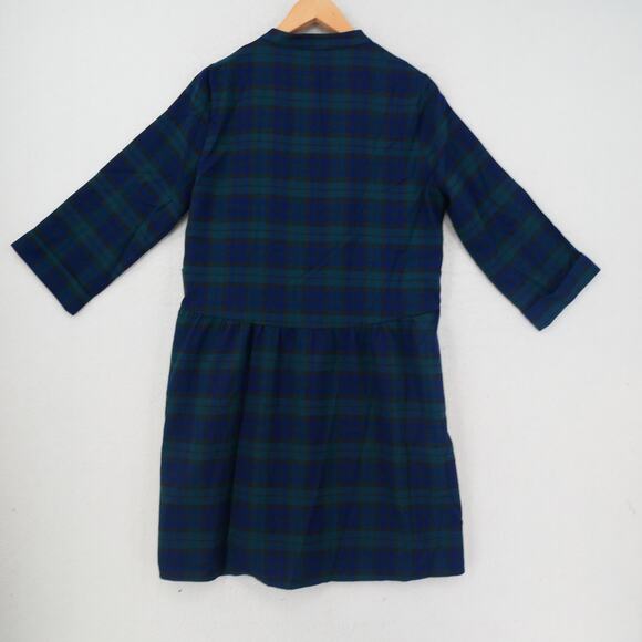NEW Tuckernuck Blackwatch Royal Blue Green Shirt Dress Holiday Women's Medium - Picture 12 of 13